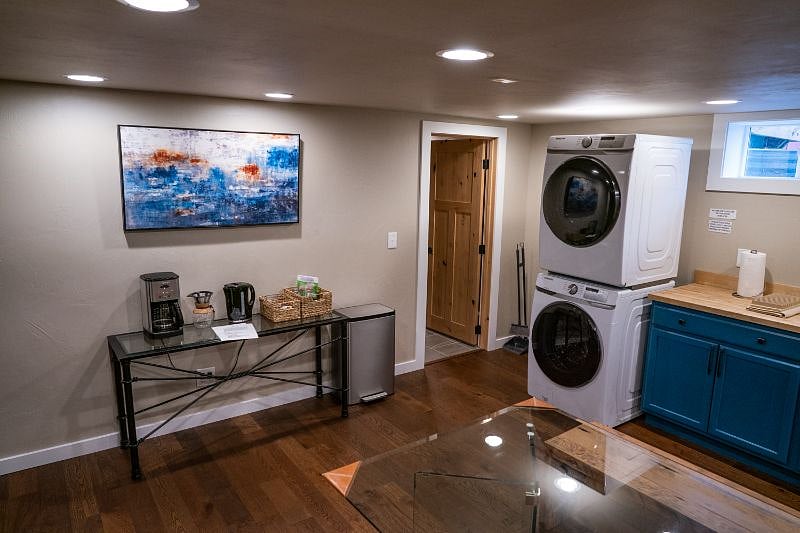 Brand new washer and dryer in the unit.