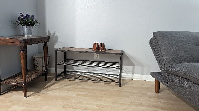 Side table and shoe rack! (shoes not included)