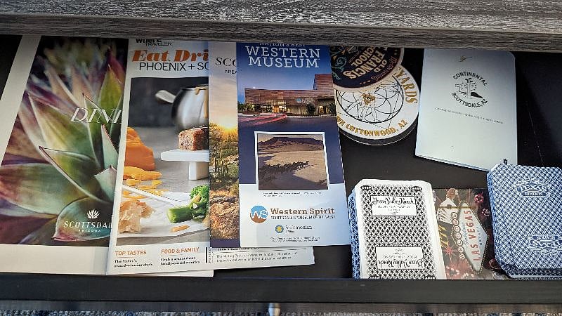 things to do around Scottsdale! In the coffee table drawer closest to sliding doors.
playing cards included!