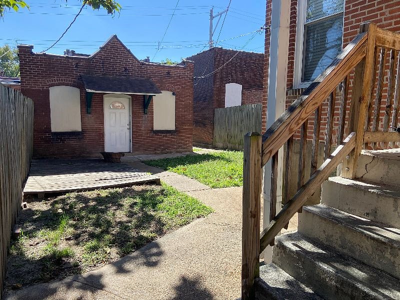 Back yard and back entrance