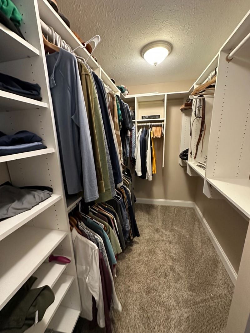 Master bedroom private walk-in closet