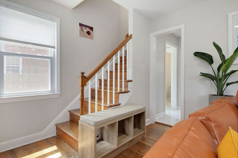 Main floor stairs to upstairs bedroom