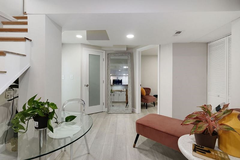 Basement living space (includes 2 person table)