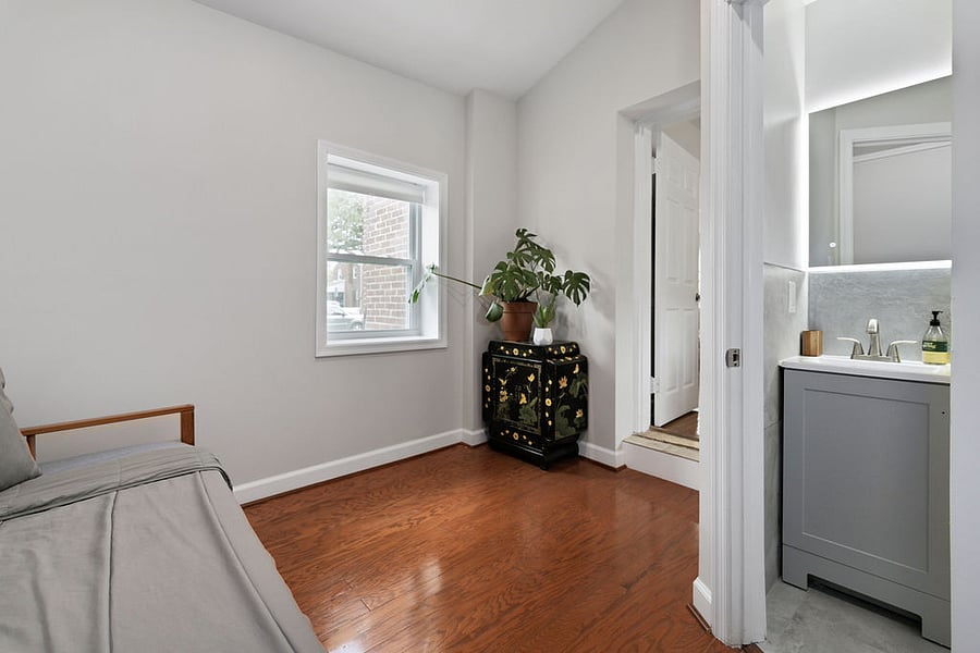 First floor bedroom (off of main dining room). Has private ensuite bathroom