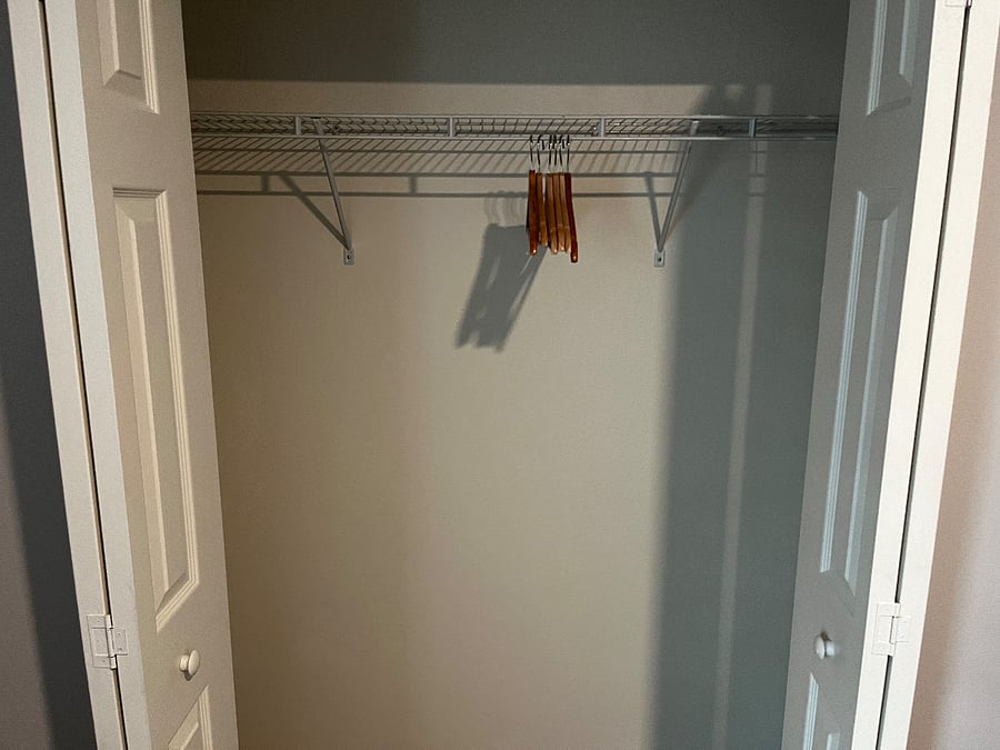Bedroom #2 closet space