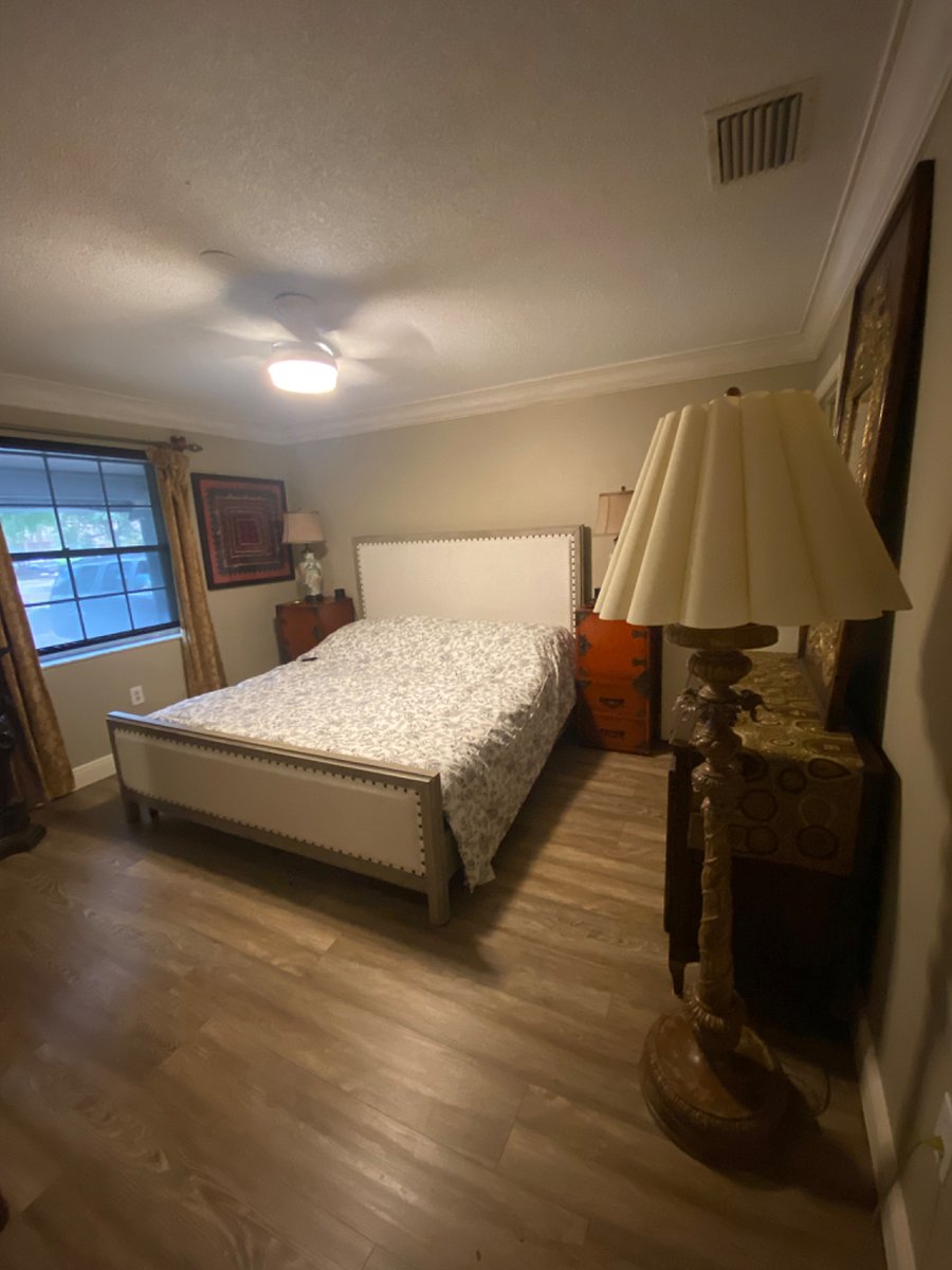 King sized bed in master
