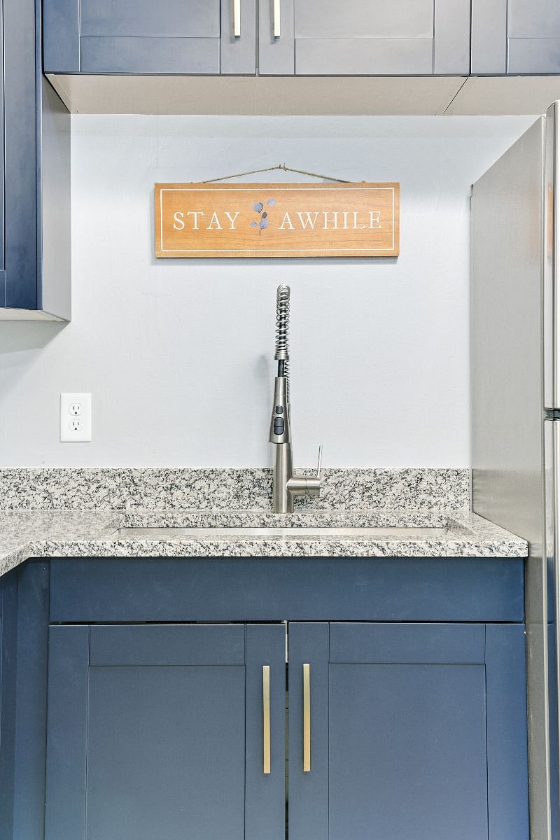 Extra deep stainless-steel sink with fitted cutting board