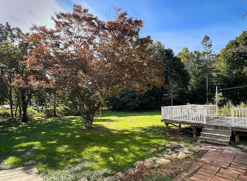 Back yard and deck