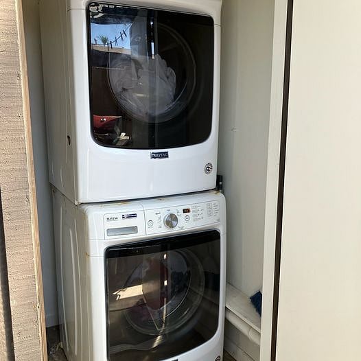 Washer and dryer included