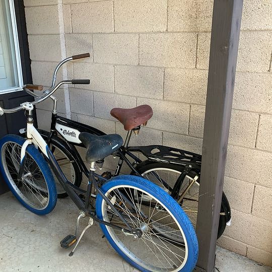 2 bicycles included with rental to enjoy the weather. Tons of places to ride to nearby