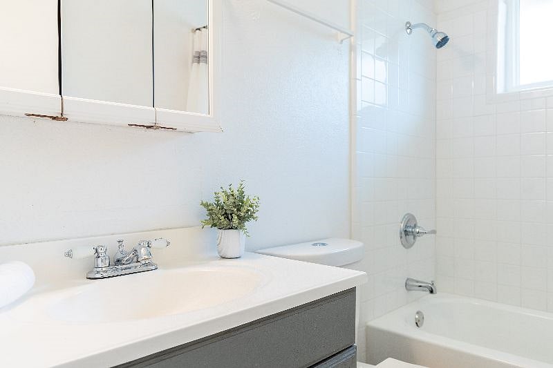 Hallway bath - updated vanity