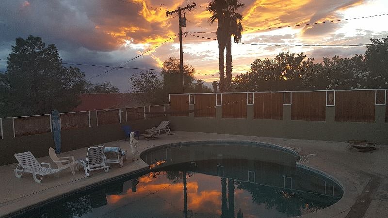 Pool/ sunsets are beautiful!!