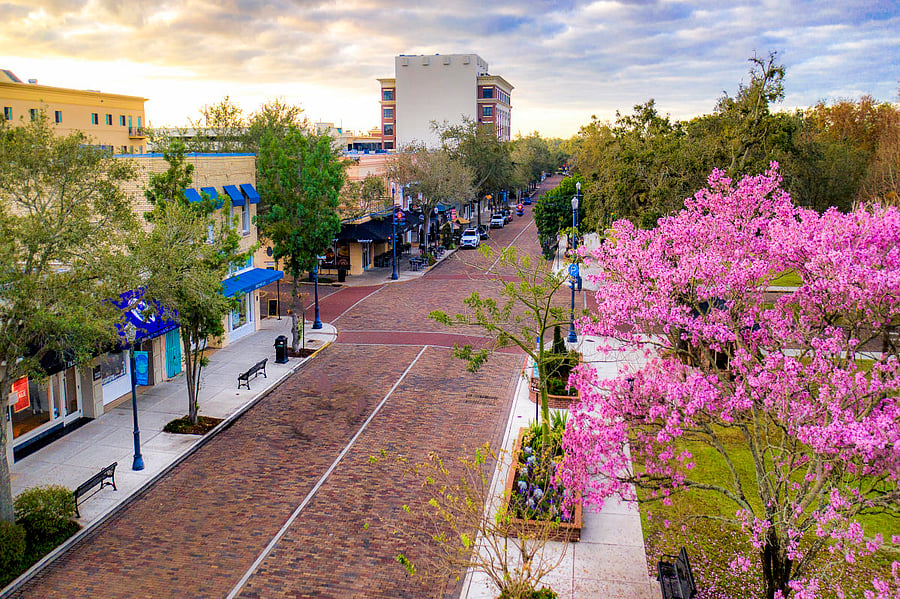 Downtown Winter Park on Park Avenue has shopping and restaurants