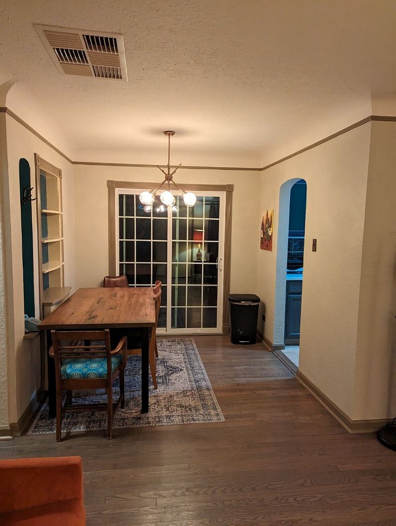 Dining Area with sliding door to back yard.