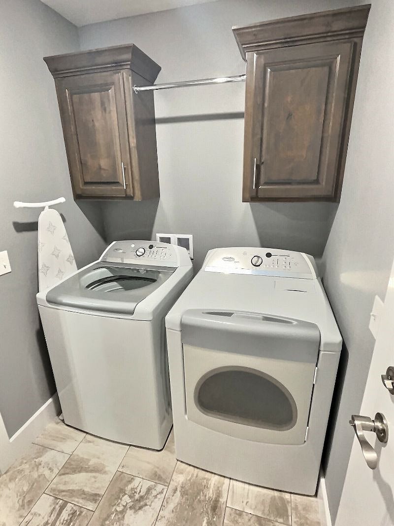 Large sized washer & dryer, iron and iron board included!