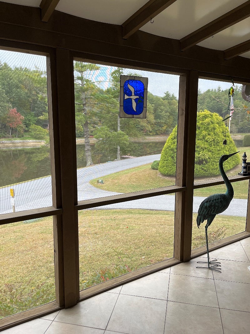 View from front screened porch