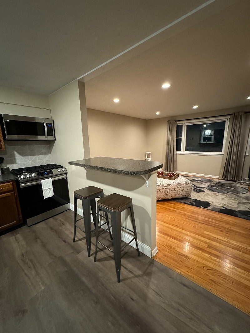 Breakfast Bar - from Kitchen facing Living Room