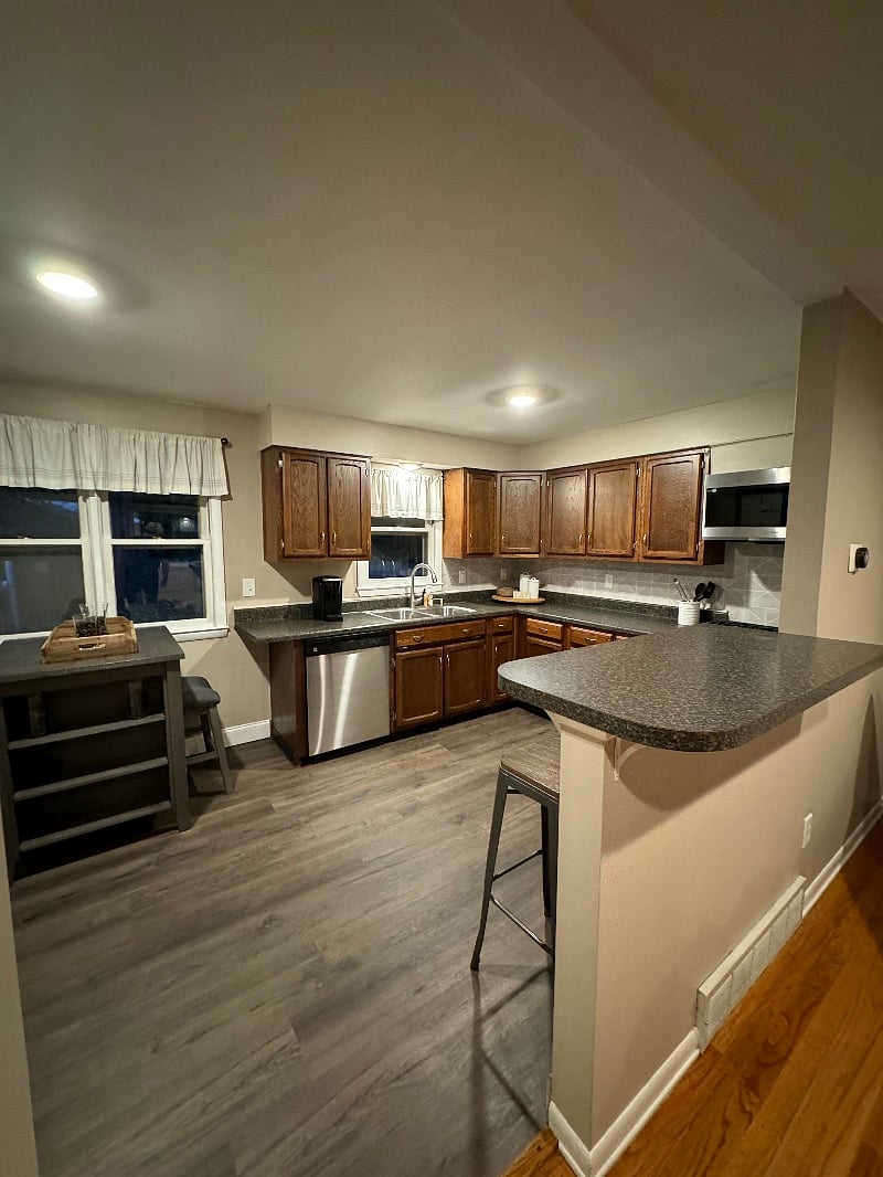 Facing Kitchen from Living Room