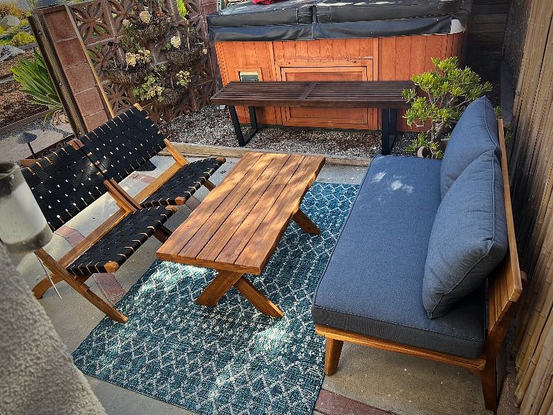 Private patio and hot tub