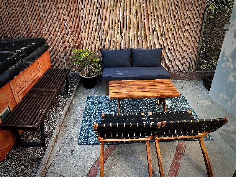 Private patio and hot tub