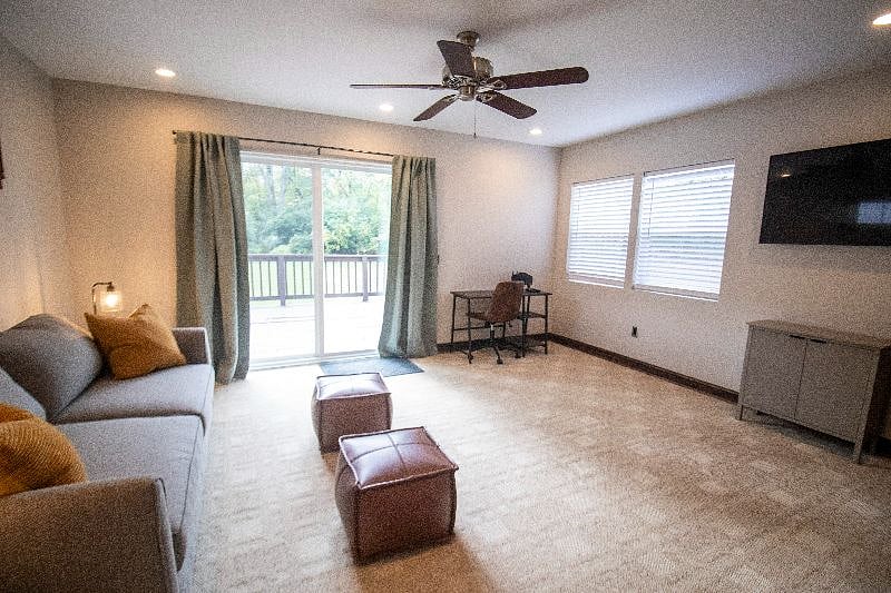 Den with Desk