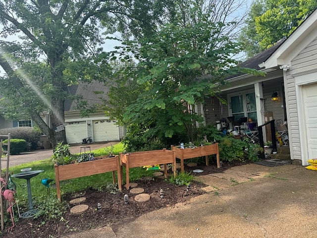 Raised flower beds