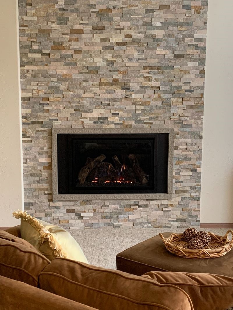 Gas fireplace in main living space