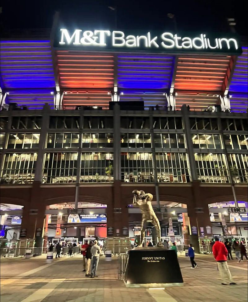 M & T Bank where the Baltimore Ravens play and where there are many concerts held.