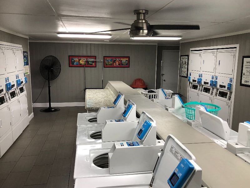 Great Laundry Facilities.12 washer, 12 dryer, CC or coin operated machines.