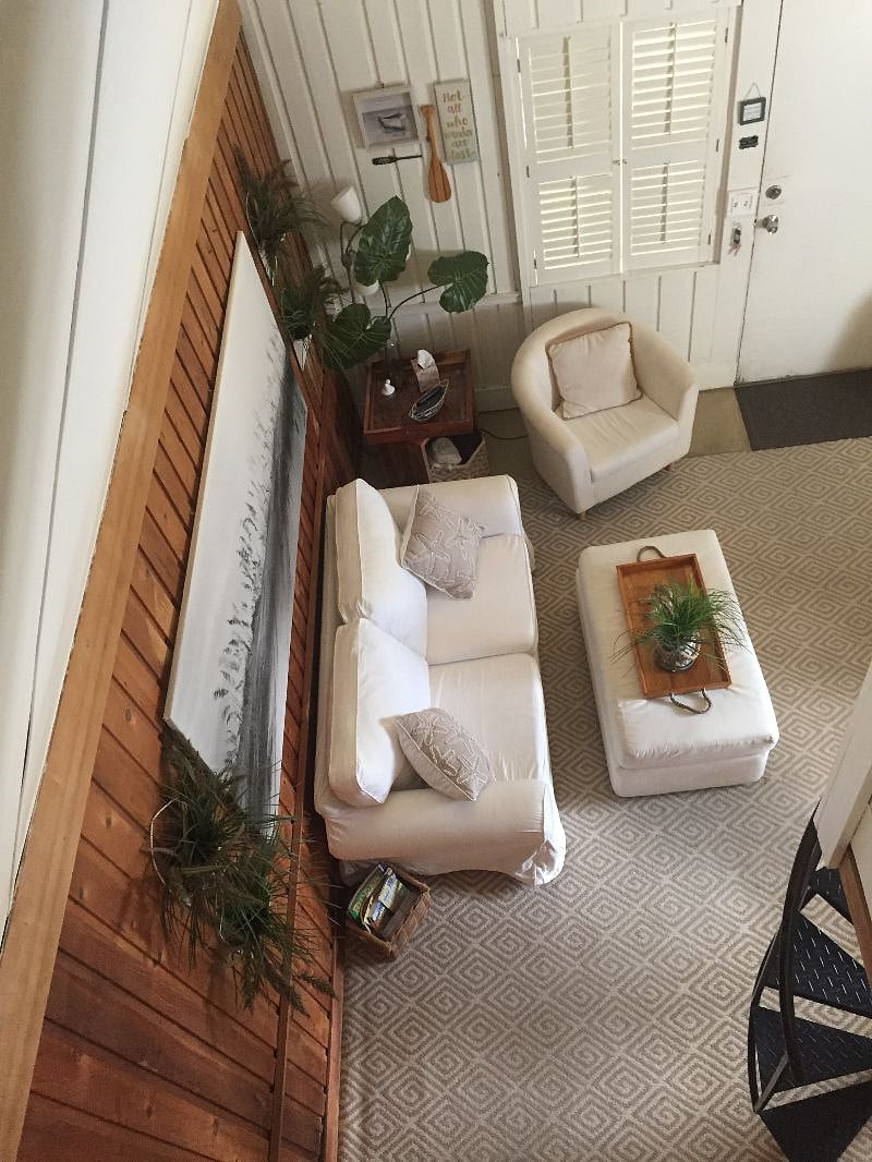 View from the Loft, overlooking the Living Room.