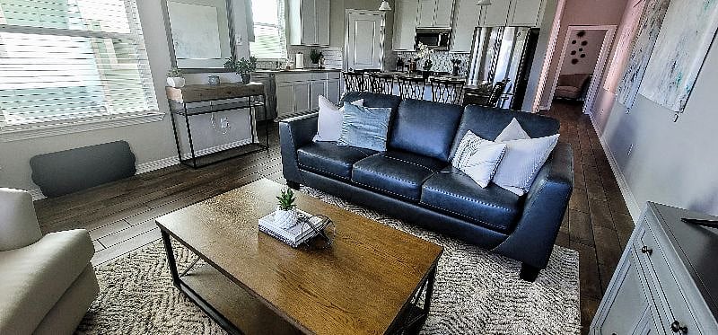 Spacious and comfortable living room.