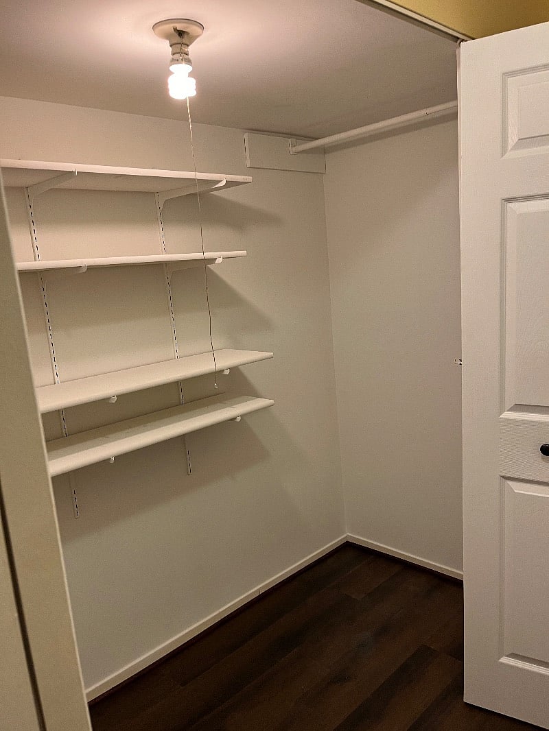 One hallway closet