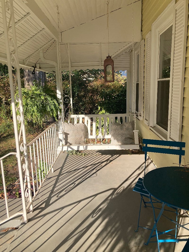 Quintessential southern-style Porch Swing. 