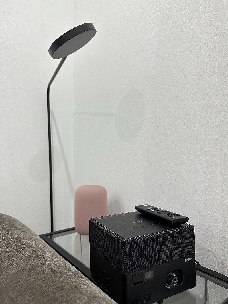 Laser projector and google nest audio