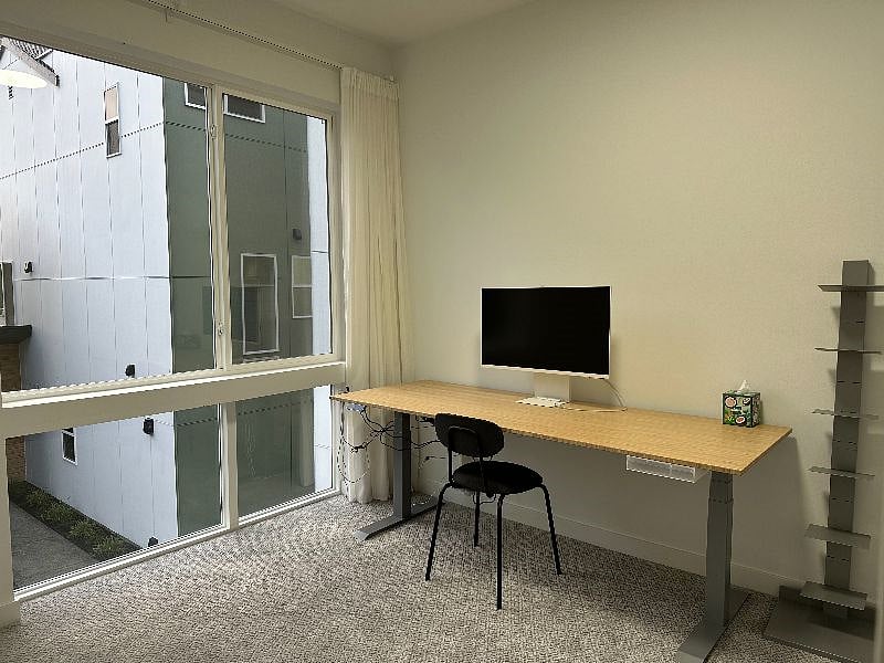 Room 1 (Comes with extra-large Flexispot standing desk, Samsung Monitor with Smart TV for you to watch your Netflix show in your room.)