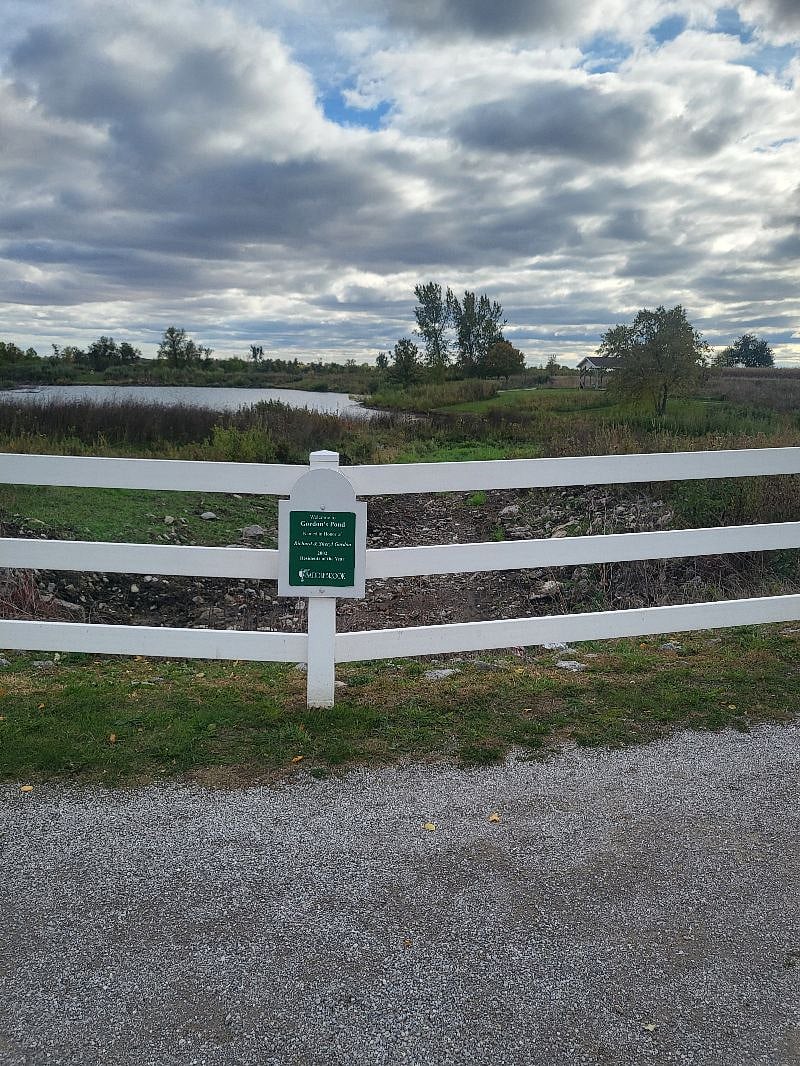 Walking trails and lake
