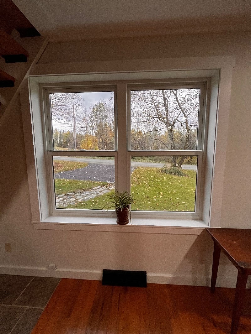 South facing window looking out to driveway