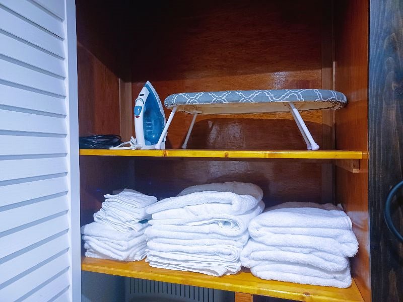 Towels, Iron, & Ironing Board