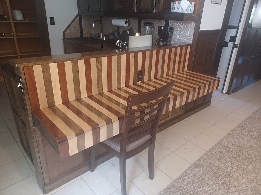 Work Space / Drop Zone.  Chair is from dining set.