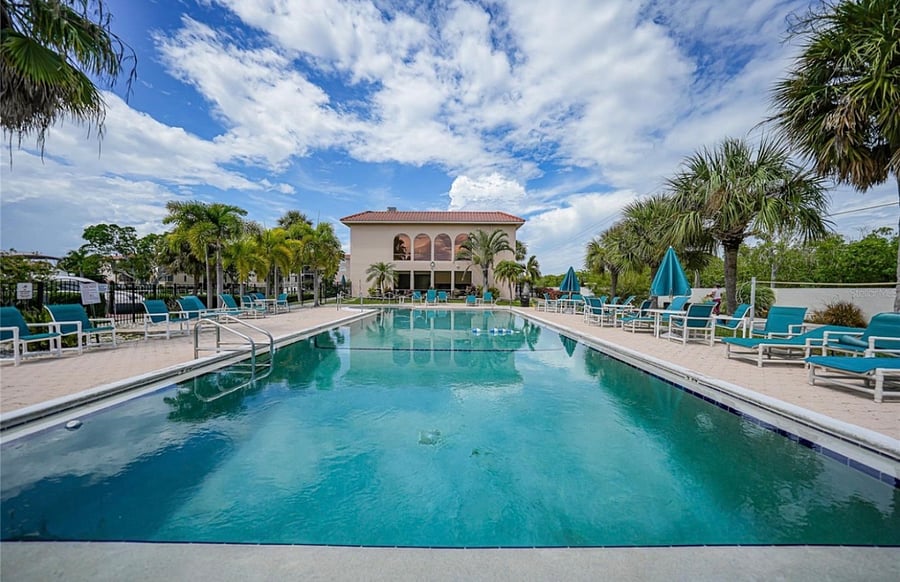 Pool by clubhouse