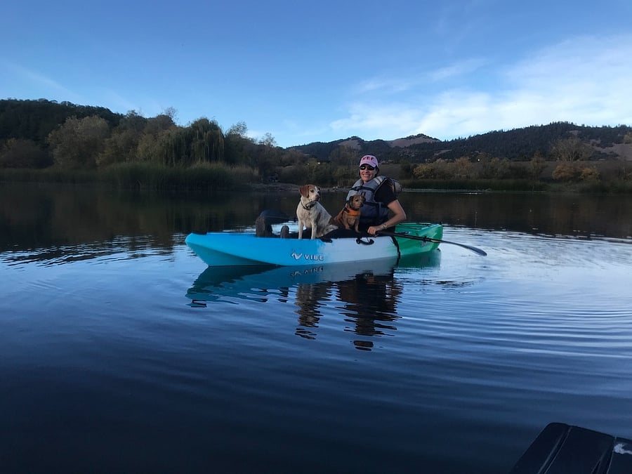 10 min down the road we like to launch our kayaks into Cache Creek for a lovely paddle
