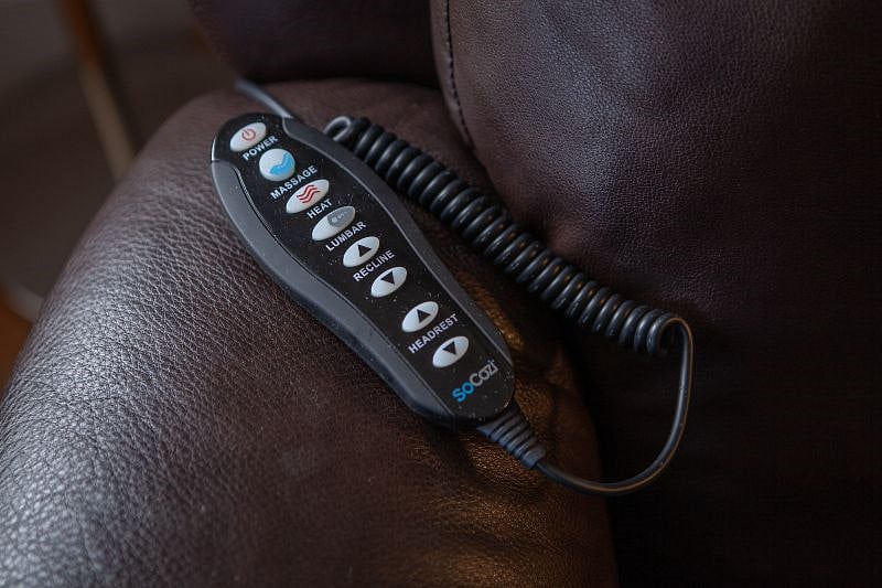 Massage recliner with multiple functions.