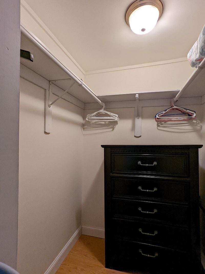 Walk in closet to Master bedroom.