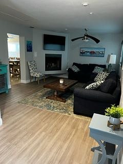 Living area with two pull out sofas. One is a queen and one is a full!