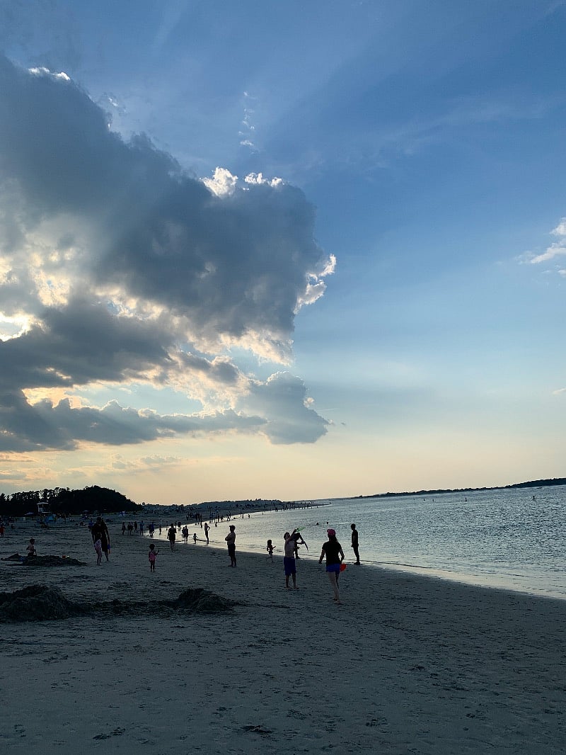 Looking west on Crane Beach toward the Crane Estate.