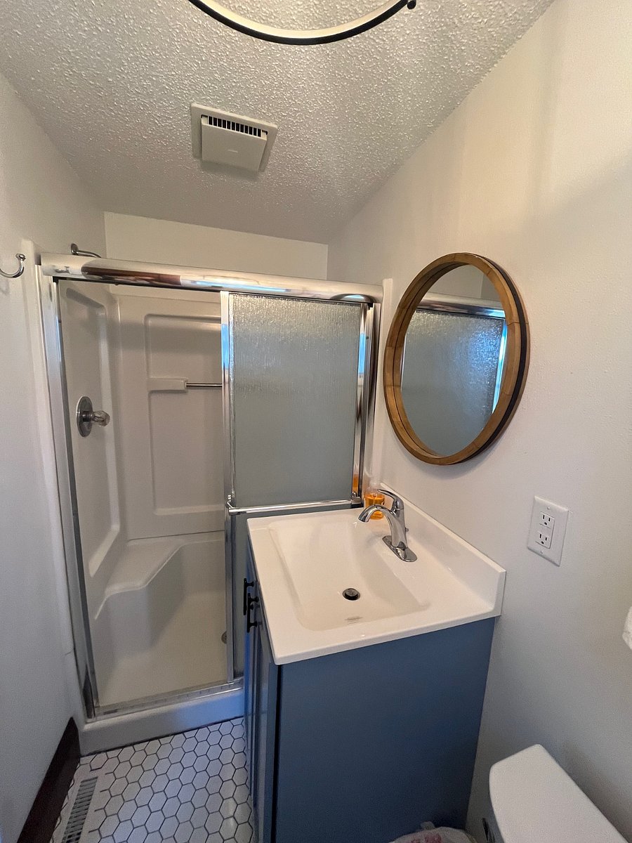 Main floor bath + Private bath for Attic Bedroom