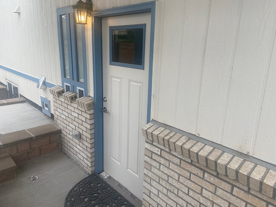 Exterior door to the unit.