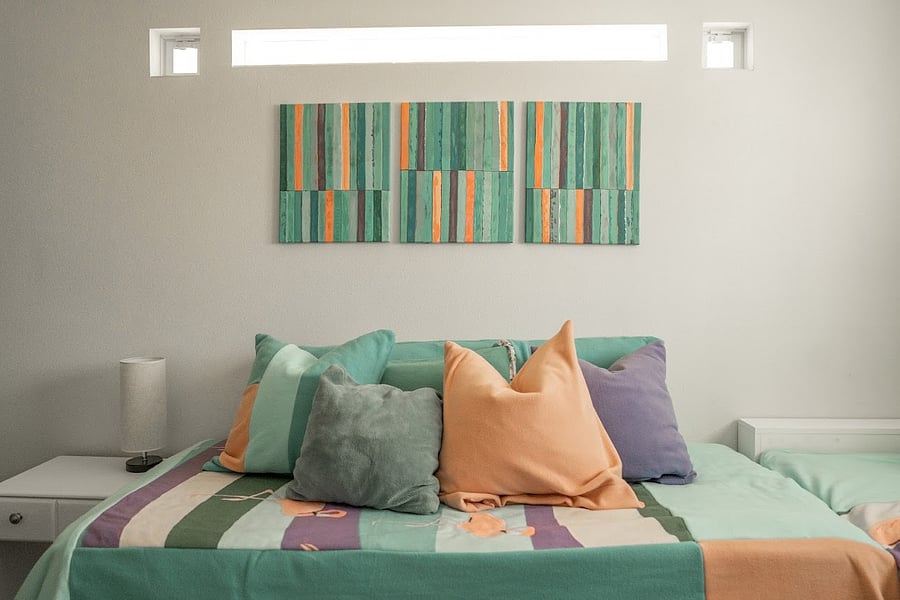 Other than this hang-out option, there is no living room in the unit.