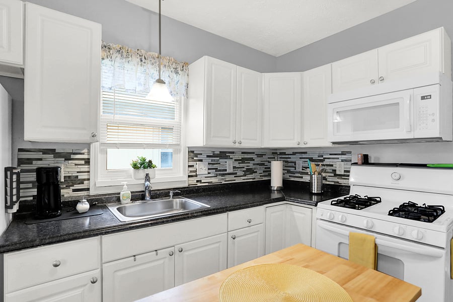 Newer kitchen with large pantry 