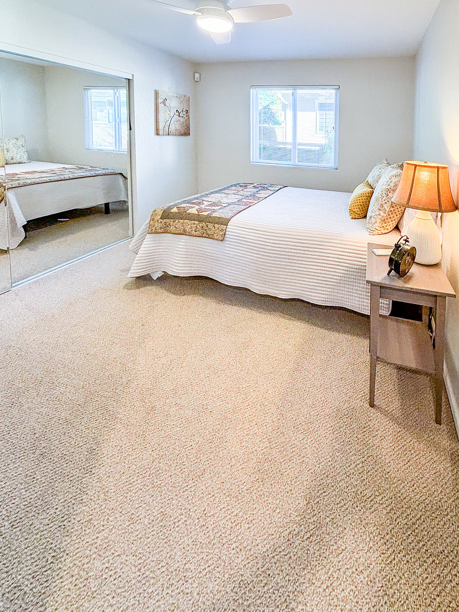 New queen Tempur-Pedic mattress and ceiling fan